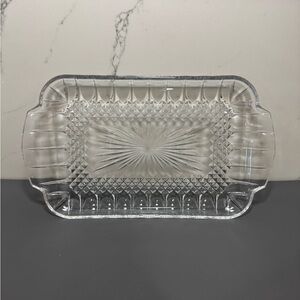 Elegant Clear Grystal Glass Tray